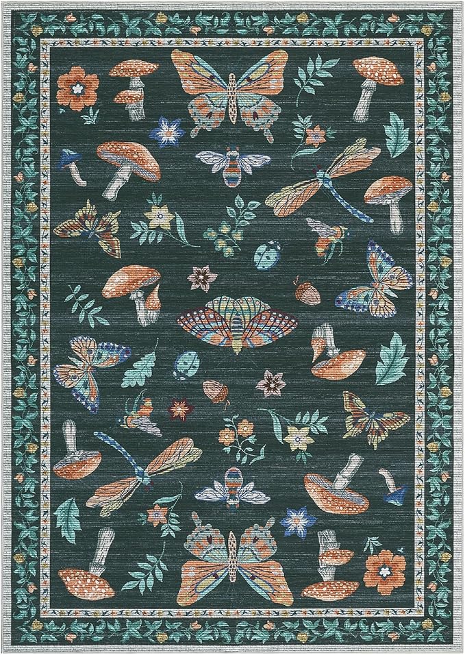Mushroom Washable Area Rug 6x9 Rugs - Image 5