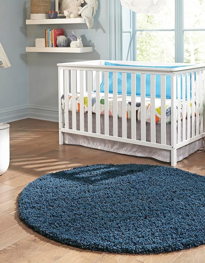 Unique Loom Solid Shag Collection Area Rug - Image 3