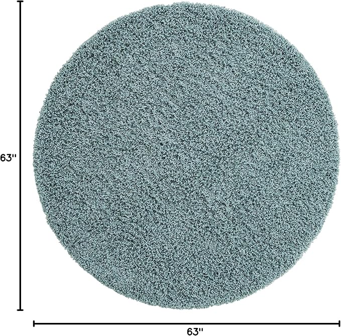 Unique Loom Solid Shag Collection Area Rug - Image 2