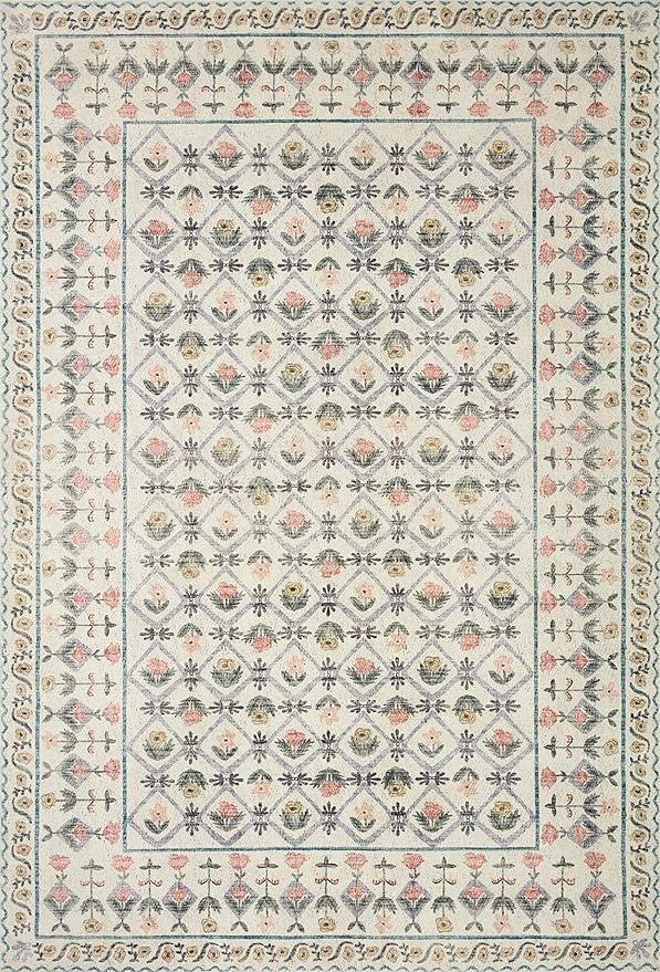 Loloi Rifle Paper Co. Eden Collection EDE-03 Lattice Ivory 2'-3" x 3'-9" Accent - Image 3