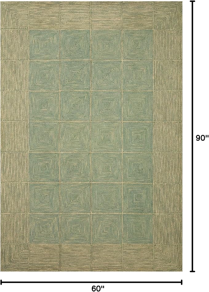 Loloi Chris Loves Julia Francis Collection FRA-02 Green/Natural 5'-0" x 7'-6" - Image 2