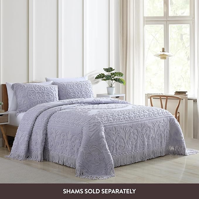 Beatrice Home Fashions Medallion Chenille Bedspread - Image 3