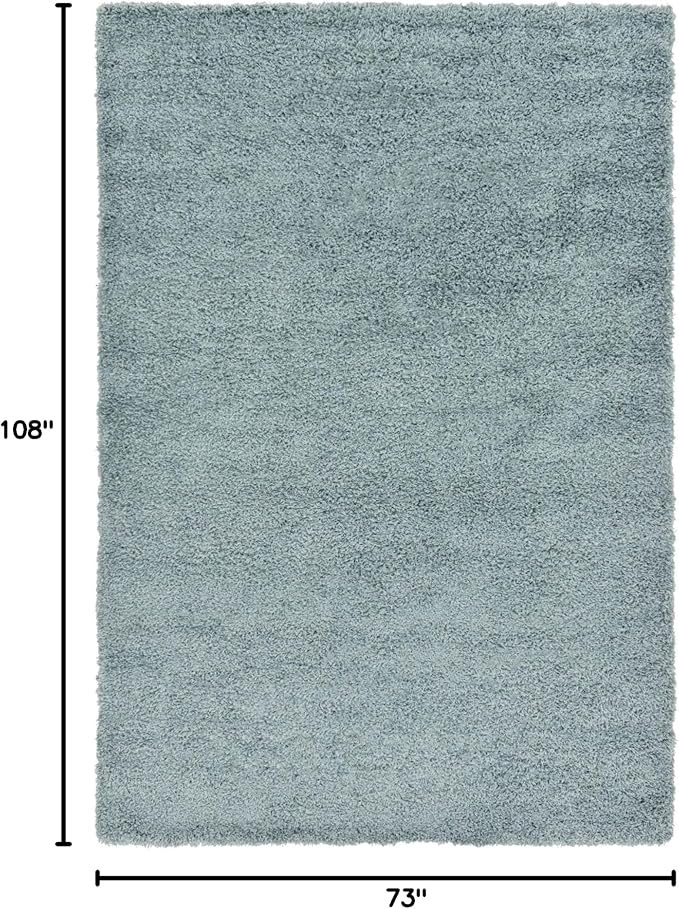 Unique Loom Solid Shag Collection Area Rug - Image 2