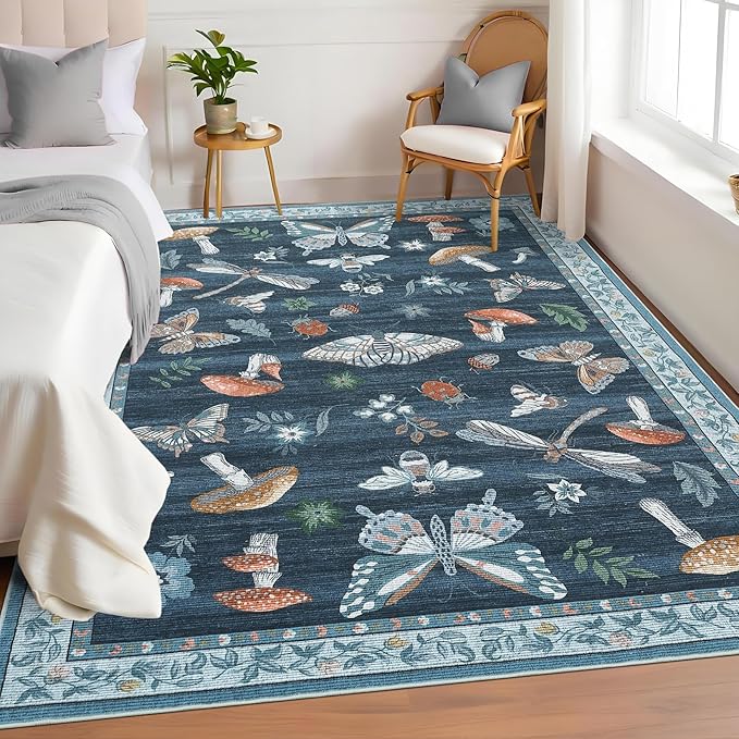 Mushroom Washable Area Rug 6x9 Rugs - Image 2