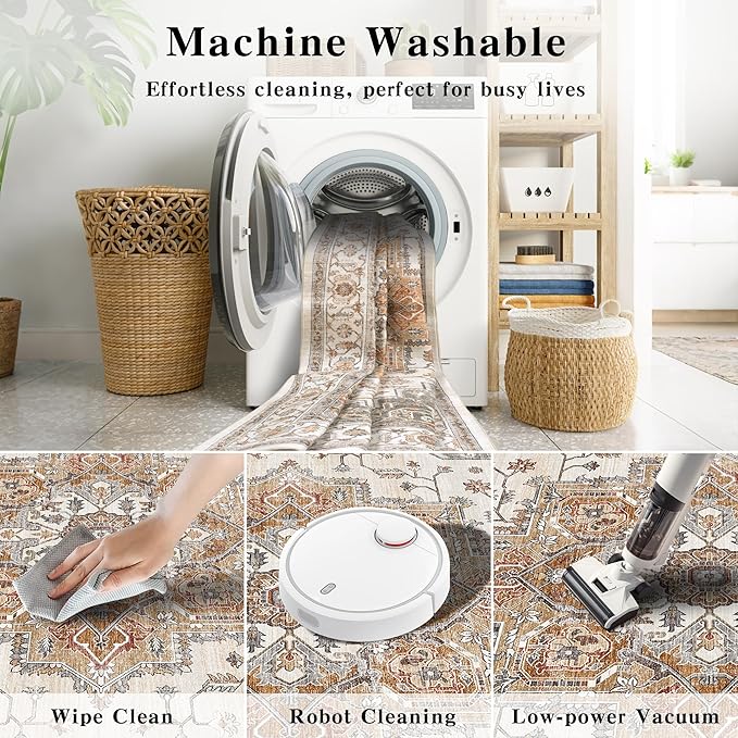 Area Rug 2x3 Entryway Rug Soft Washable Doormat Non Slip Low Pile Lightweight - Image 6