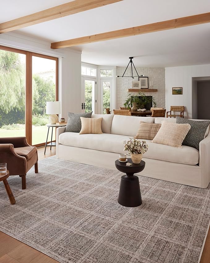 Loloi Angela Rose Ember Collection EMB-10 Fog/Dove 11'-6" x 15'-7" Area Rug by Loloi