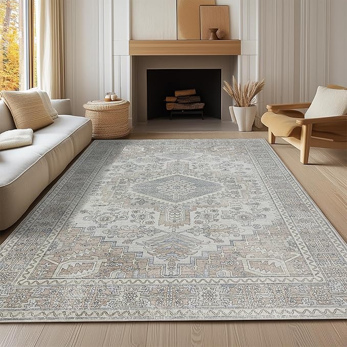 Machine Washable Rugs 5x7 Area Rugs - Image 8