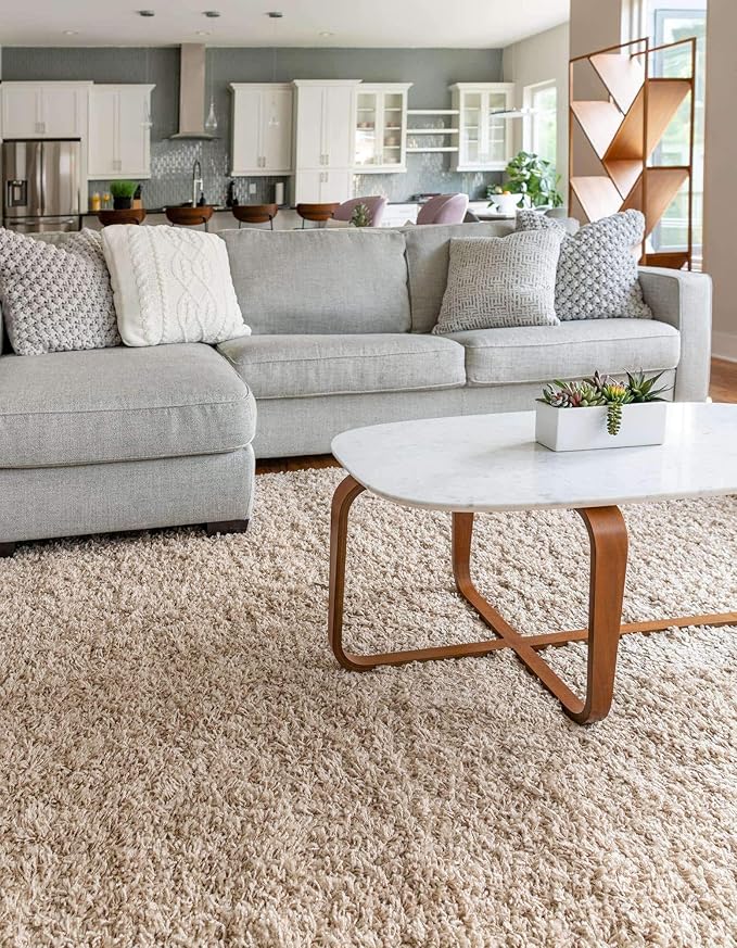 Unique Loom Solid Shag Collection Area Rug - Image 9