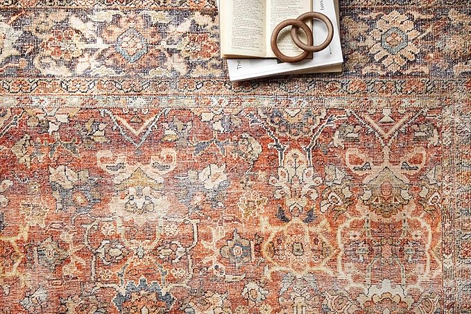 Loloi Layla Collection LAY-02 Spice/Marine 2'-6" x 9'-6" .13" Thick Runner Rug - Image 9