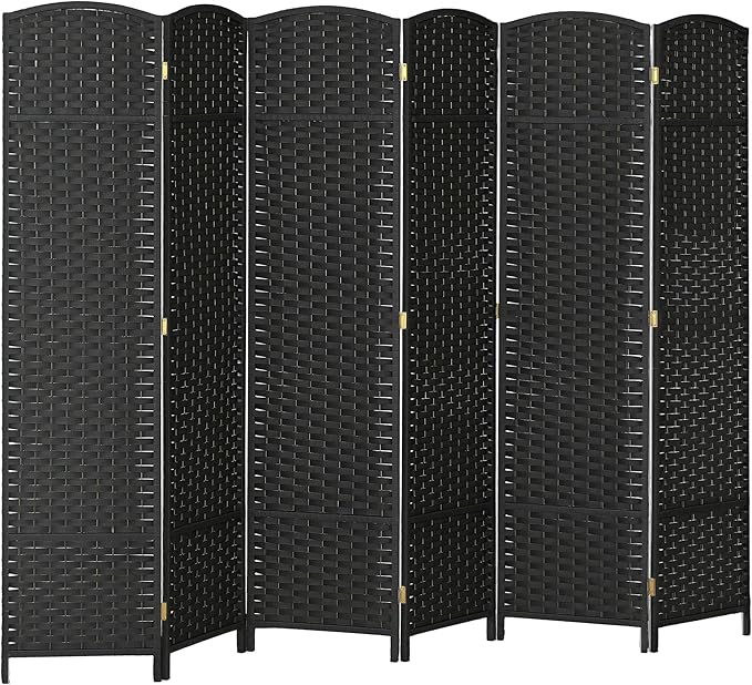 HOMCOM Room Divider, 6 Panel Folding Privacy Screen, 5.6' Tall Freestanding by HOMCOM
