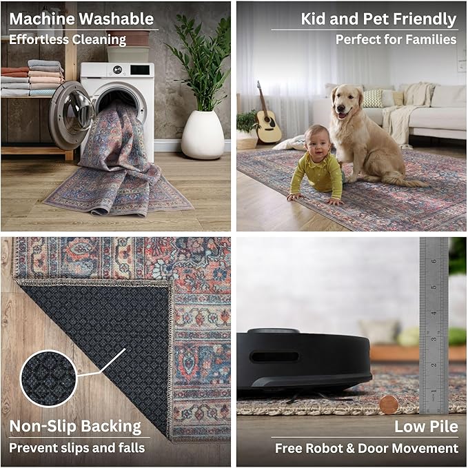 Bloom Rugs Washable Non-Slip 4' x 6' Rug - Image 4