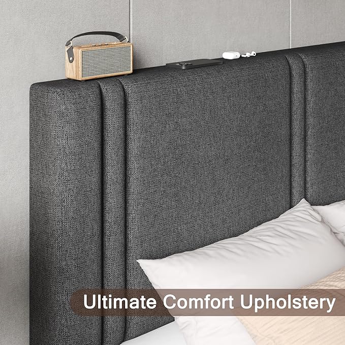 Upholstered King Size Bed Frame - Image 5