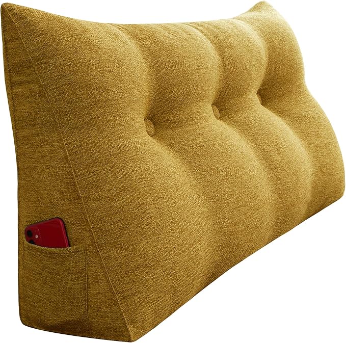 homecozy Wedge Headboard Pillow Dorm Room Reading Pillow Back Support by HOMECOZY