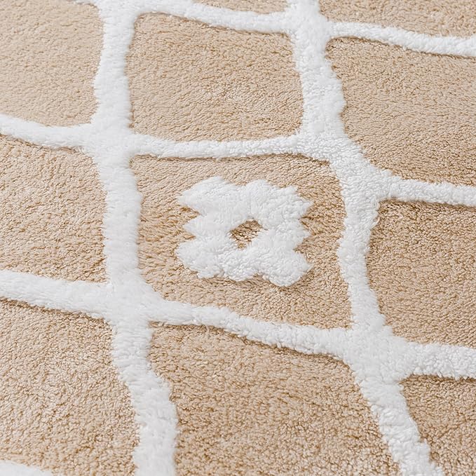 Beige 6x9 Area Rug Moroccan Shag Living Room Washable Carpet Soft Non Shedding - Image 7