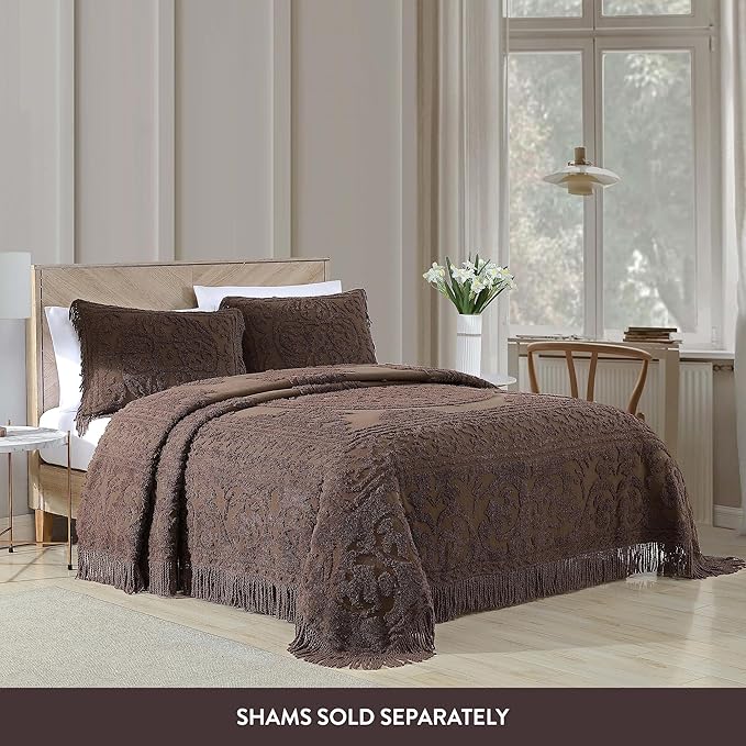 Beatrice Home Fashions Medallion Chenille Bedspread - Image 3