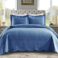 MarCielo 3-Piece 100% Cotton Oversized Bedspread Lightweight Quilt Coverlet by MarCielo