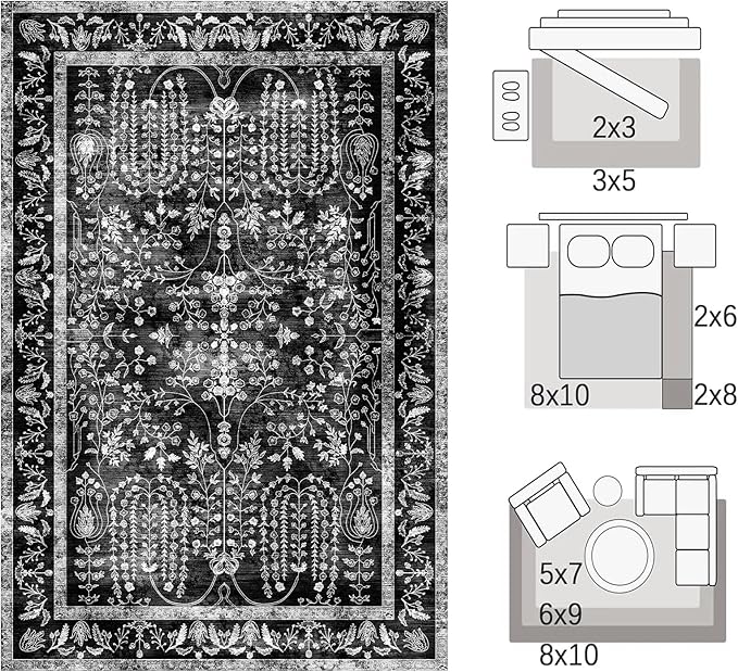 8x10 Area Rugs, Machine Washable Rugs - Image 2