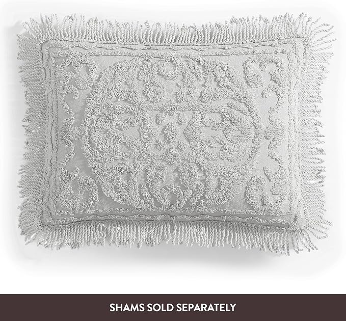 Beatrice Home Fashions Medallion Chenille Bedspread - Image 6