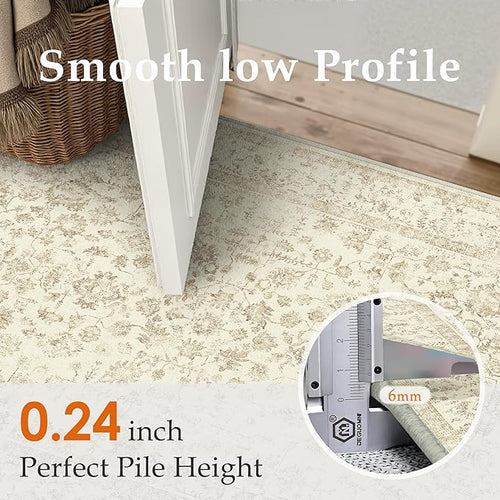 2x3 Brown Entryway Area Rug Machine Washable Door Mat Kitchen Vintage - Image 2