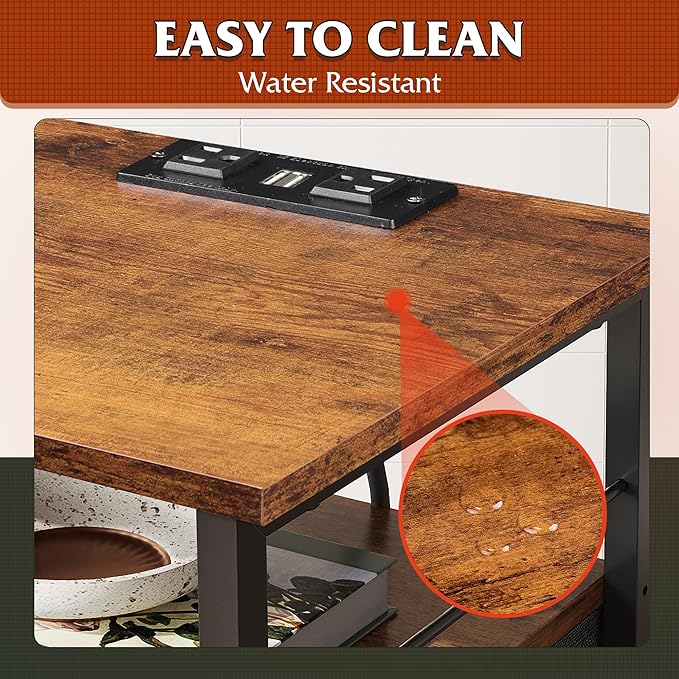 WLIVE Night Stand Set 2, Nightstand - Image 6