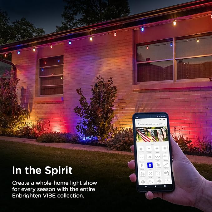 Enbrighten Vibe Eternity Landscape Lights, 8 RGBWIC LEDs, Weatherproof - Image 2