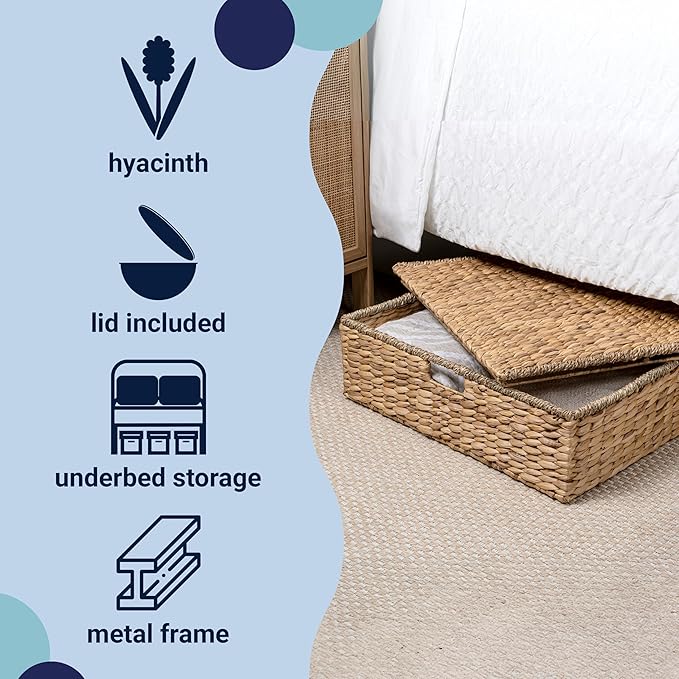 happimess BSK2015A Holden 30" Classic Costal Hand-Woven Hyacinth Wicker Under - Image 3