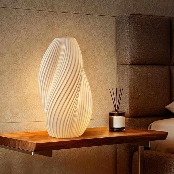 RONDURE 11.9" Modern Ceramic Table Lamp, Fully Dimmable Modern Bedside Lamps - Image 6