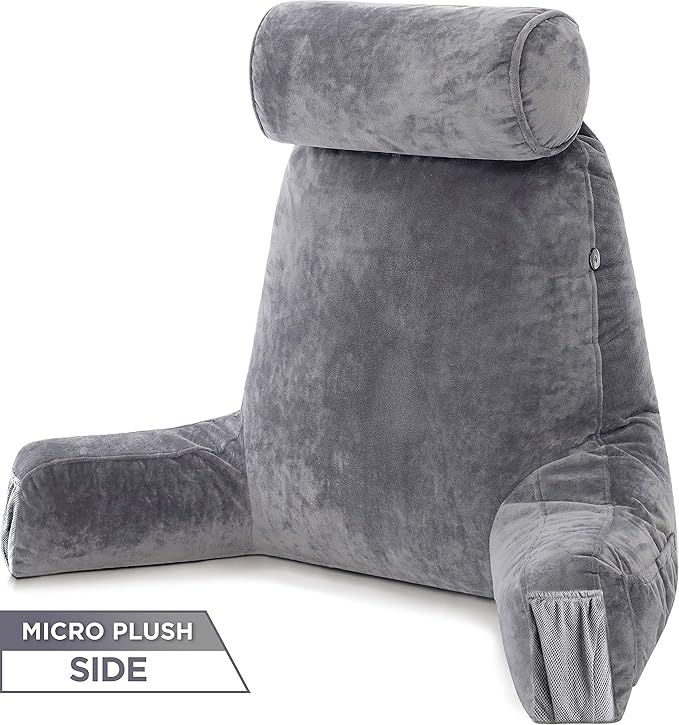 Husband Pillow Medium Aspen Edition Iron Grey, Sit Up Reading & Bed Rest - Image 8