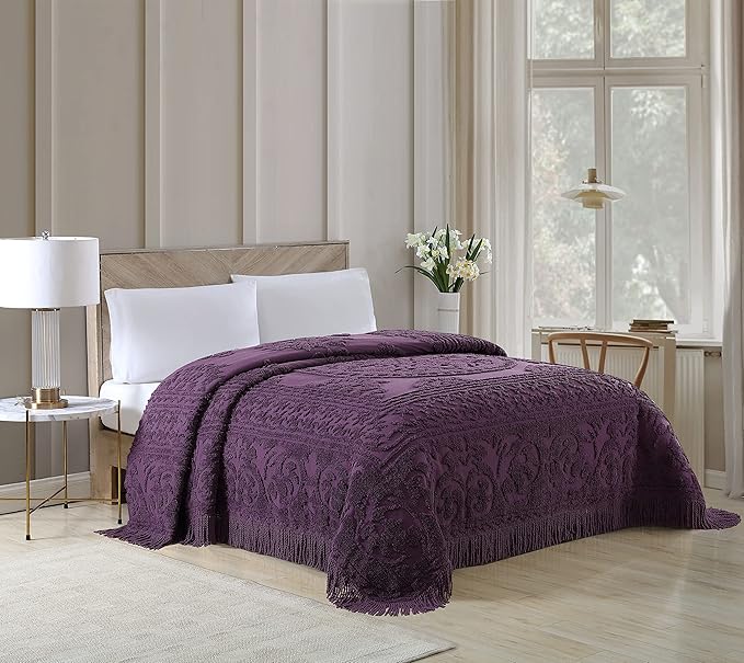 Beatrice Home Fashions Medallion Chenille Bedspread - Image 4