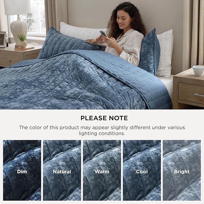 Bedsure Velvet Quilt Queen Size Set - Image 3