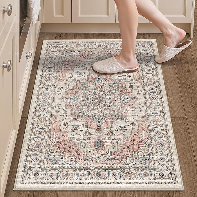 Area Rug 2x3 Entryway Rug Soft Washable Doormat Non Slip Low Pile Lightweight - Image 2