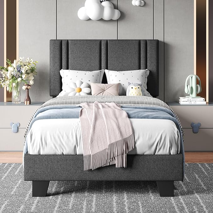 Upholstered Twin Size Bed Frame by Einhomn