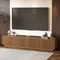 86.61" Mid-Century Modern TV Stand, Walnut Entertainment Center by Gaoyangjiaju