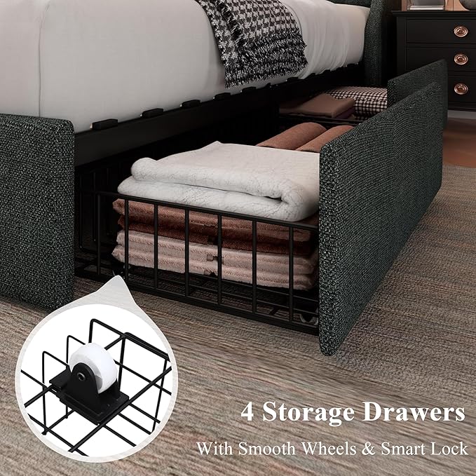 Feonase Upholstered Full Size Bed Frame - Image 4