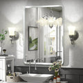 22x30 Inch Silver Bathroom Mirror, Rounded Rectangle Bathroom Vanity Mirror by GOLOMO