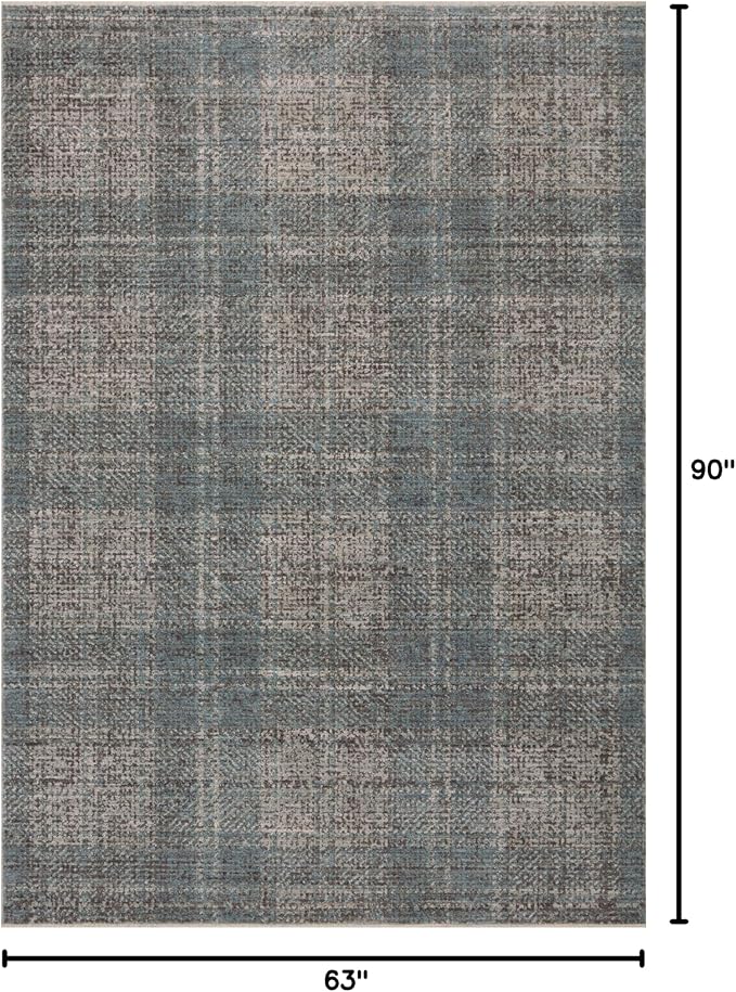 Loloi Angela Rose Ember Collection EMB-09 Denim/Charcoal 5'-3" x 7'-6" Area Rug - Image 2
