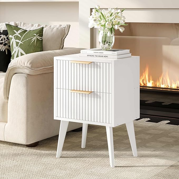 YAUKOMEL Fluted Nightstand - Image 2