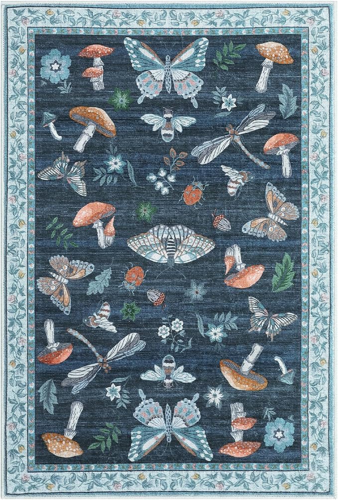 Mushroom Small Rug 2x3 Washable Door Mat Indoor Rugs - Image 6