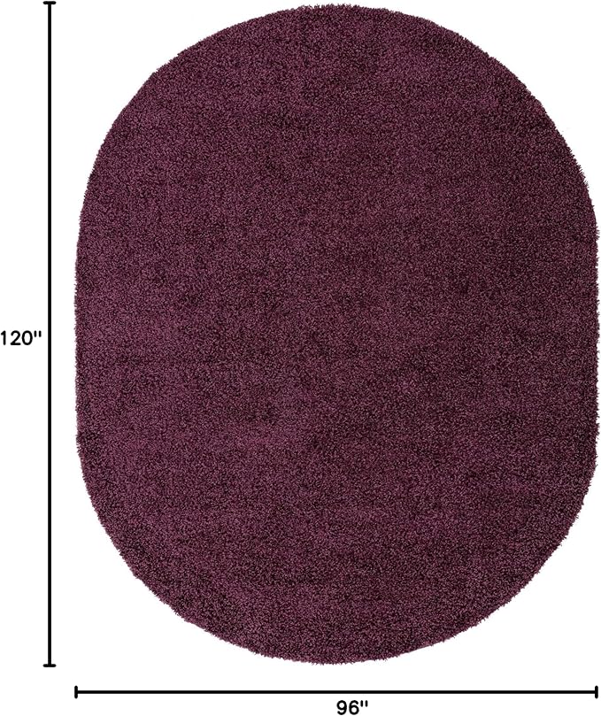Unique Loom Solid Shag Collection Area Rug - Image 2