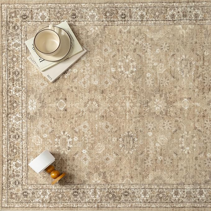 2x8 Brown Runner Rug Hallway Non Slip Kitchen Vintage Distressed Long Carpet - Image 5