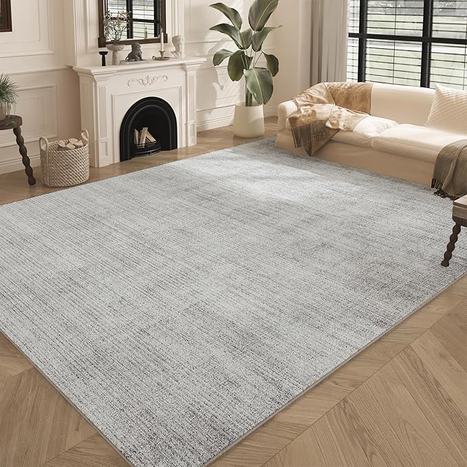 8 x 10 Area Rugs for Living Room, Machine Washable Modern Soft Rugs Gray Carpet - Image 7