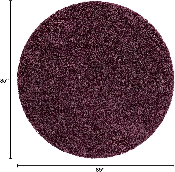 Unique Loom Solid Shag Collection Area Rug - Image 2