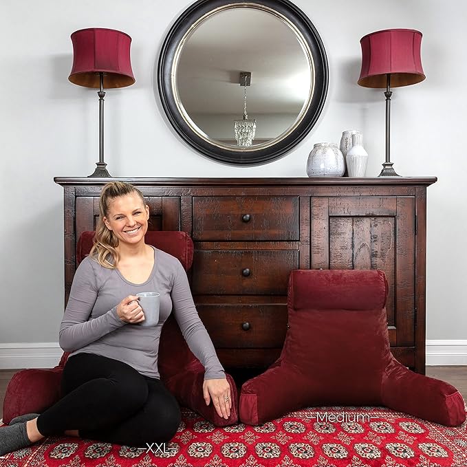 Husband Pillow Medium Maroon, Backrest - Image 6