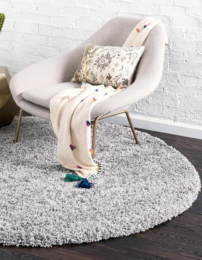Unique Loom Solid Shag Collection Area Rug - Image 3