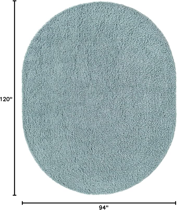Unique Loom Solid Shag Collection Area Rug - Image 2