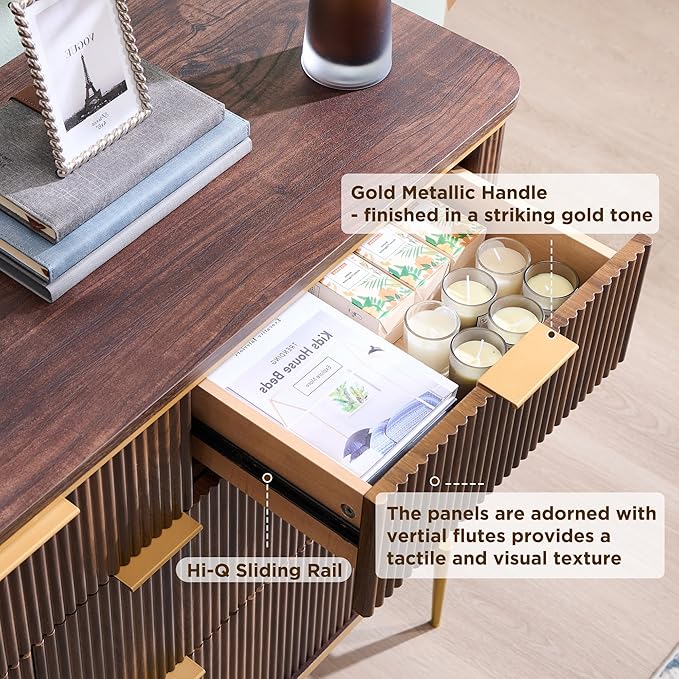 T4TREAM Fluted 7 Drawers Dresser - Image 3