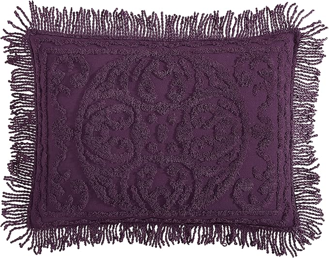 Beatrice Home Fashions Medallion Chenille Bedspread, Standard Sham by BeatriceHomeFashions