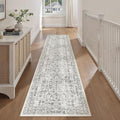 Black Runner Rug 2x12 Hallway Machine Washable Kitchen Vintage Distressed Non by PureCozy