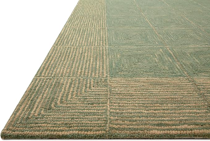 Loloi Chris Loves Julia Francis Collection FRA-02 Green/Natural 8'-6" x 12' - Image 6