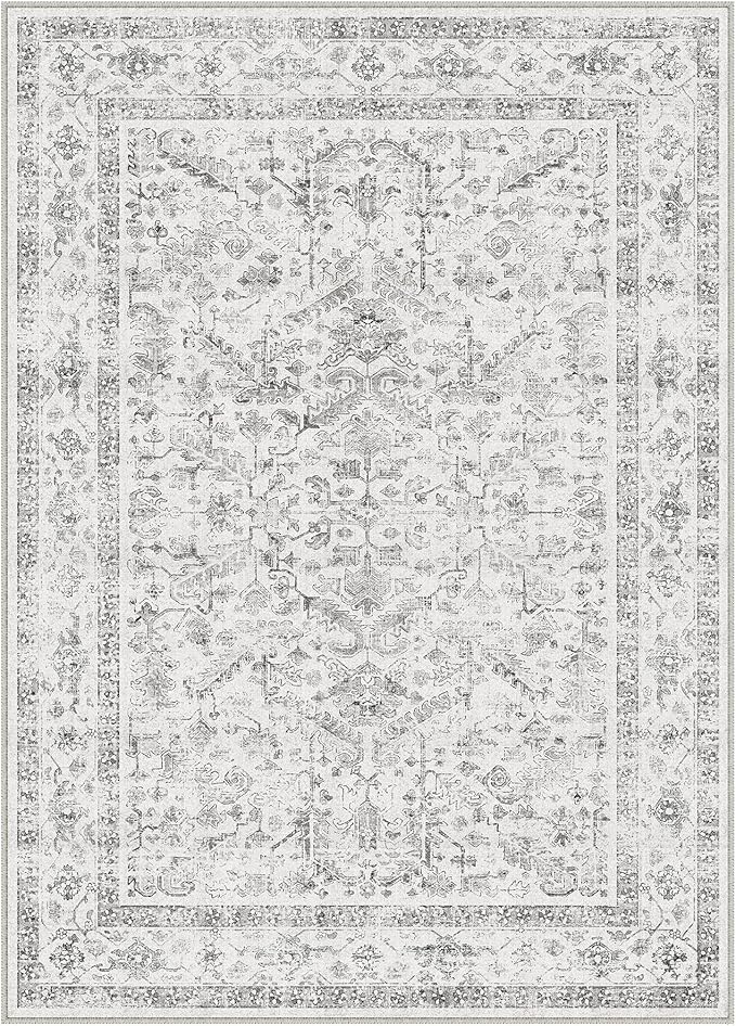 Grey 2x3 Entryway Rug Vintage Area Carpet Indoor Kitchen Washable Door Mat - Image 7
